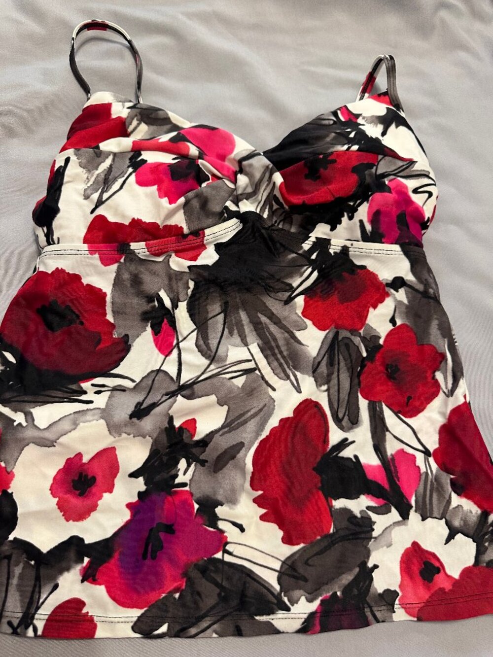 Floral Tankini Top Sz 8